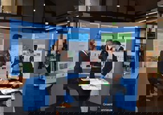 Busy in the stand of Wageningen University & Research