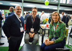 Andrew Burke & Emma Burke from APS Salads with Michael Barker from Fresh Produce in the middle.