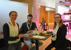 Visit at the Idris Trading & Consulting stand, where Sarah De Laethauwer (Idris) welcomed Andrea Colpo and Alice Patella of Consorzio Italiano Vivaisti