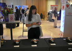 There was a blind tasting of different strawberry varieties set up