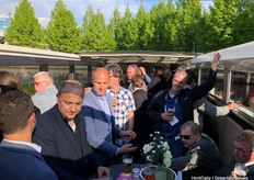 What a nice evening ... after a heavy day at the trade show, by boat through Amsterdam. Oreon organised this event.