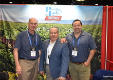 Anthony Stetson, Vince Gambero, and Joseph Tudor with Pretty Lady Vineyards. Missing in the picture is Nick Dulcich. 