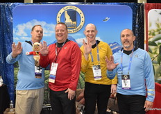 Theming up are Stanley Trout, Mark Daniels, Ross Johnson, and Alan Kahn with the Idaho Potato Commission.