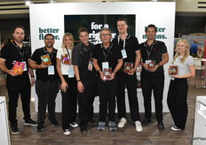 Team Nature Fresh Farms proudly shows tomatoes and peppers in new packaging.