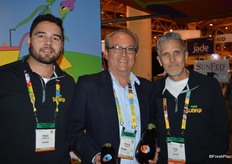 Pedro Balderrama, Horacia Hernandez and Craig Slate with SunFed. Horacia is SunFed's eggplant grower.