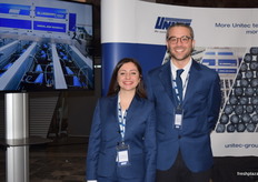 Federica Carminati and Renzo Malavolta at the Unitec stand.