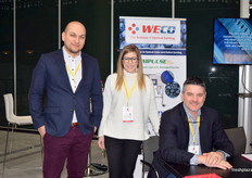Piotr Milewski from Milbor, joining Annabell De Aguiar and Eric Horner at the WECO stand.