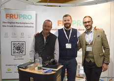 Paul Kid, Ollie Morley-Fletcher and William Hill at FruPro who can created an trading app for fresh produce.