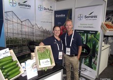 Genie Bottas and Adrian Simkins from Bayer