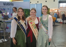 The reigning asparagus and strawberry queens of Schrobenhausen, Bavaria, and Abensberg.