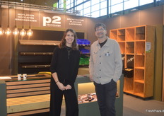 Rainer Palinkasch and a colleague at the P2Raum-Design stand. The company primarily supports farm shops and direct marketers with attractive and ingenious shopfitting concepts.