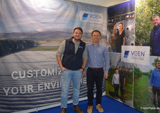 The new year has also got off to a successful start for VOEN Vöhringer: The specialist in canopy solutions for commercial fruit growing launched its trade fair campaign at the TSW in Poland. Two weeks after Fruit Logistica, the next trade fair is just around the corner: Fruchtwelt Bodensee. In the picture: Leo Vöhringer and Jakob Fausboell.