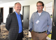 Andreas Schmitt of the Fachschule Gemüsebau talking with mr Florian Wolz with Franken Gemüse GmbH