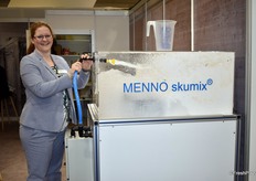 Johanna Rietdorf-Große at the stand of Menno Chemie.