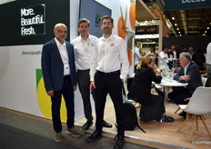 Mohsen Sales, Javier Cano and Jaume Santonja, at the Decco stand.