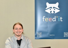 Guillaume Cecchini, Director and Co-founder of Feed'it, digital solutions for agriculture, on the Digital Farm stand.