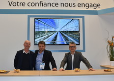 Ludovic Lacoste, Yvan Berrais and Olivier Leblay on the Richel Group stand.