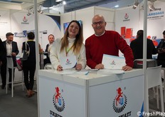 Urbinati, machinery for horticulture and floriculture. At the booth, we met Alkena Qemalai and Adel Zaraa.