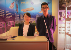 Shenzhen FY Lighting manufactures lighting solutions. Pictured are Cherry and Jim.