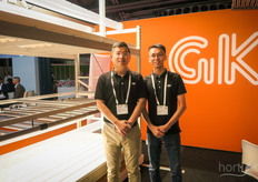 Shenzhen Guanke Technologies developed the Smart Grow Rack System for vertical farming application. The solution includes moveable lichting and ventilation systems, combining different applications all in one. On the photo are Edward and Ben. 