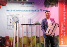 WestLand makes lichting solutions for greenhouse, indoor farms and cannabis applications. Their lights come with high  on the photo is Tony.