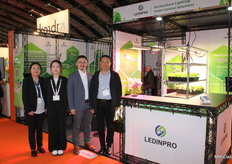 Rachel Lee, Ivy Young, Charlie Yang, and Richard Liu of LeDinPro Lighting.