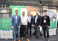 Moleda with Kars Vreeswijk, Cas Barel, Jakob Aubell, Simen Myhrene, and Mats Lijten presenting Agro-Pure for higher temperature steaming of materials.