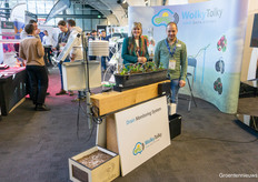 Yannick Smeedts from WolkyTolky, irrigation and data measurement system, and Frederique Vogel from Holland Rosetta