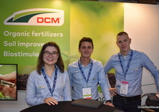 The team from DCM, Annelies Bayens, Thijs Delanghe, and Bart Nelen.