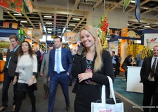 According to her colleague, this is a typical pose for Jeannette den Boer (GreenTech): always on the phone