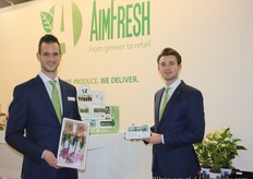 Pim van der Knaap and Bart den Hertog, Viscon AimFresh, showing their new series of products named The Gardians.