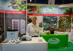 Melanie Power from Ecomix. With their substrates produced in India, the company is currently expanding globally.