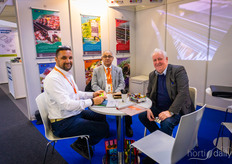 Tolga Canan, Gen group Antalya, and Audun Hem Larsen, Larsen Trading International, visiting Hasan Turan from Oboya (in the middle).