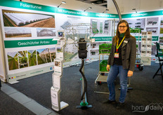 Ioulia Wilbrandt from Metasa, at one of the company's gutters.