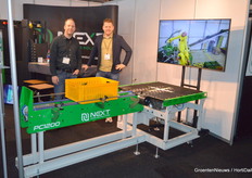 Jeffrey de Wit and Rick van Roy from Next Handling Systems. This company is only two years young/old and already has some prominent names on its project list: Village Farms, Bleekerven, TVS, and various robot projects.