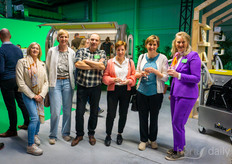 Peter Berk, Entomobiel, and former employee, with the bumblebee experts: Moniek and Agneta and Elly, Peggy and Ils.
