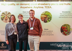 ... and Benjamin Flasse at the Vertiberry booth with Danielle Rose (Ceragen) who is also part of the large Weston research project in Quebec, Canada