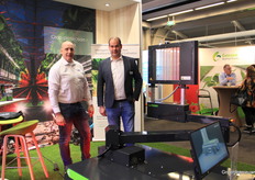 Rob van Adrichem (Priva) and Thomas Hoeterickx with Octiva at the Xenion Lumion (autonomous UV-C crop protection)