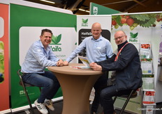 Willem-Jan de Kort and Bram van Hal with Haifa North West Europe with visiting crop consultant Leo Mabesoone
