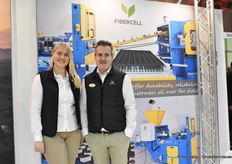 Isabell and Johan from Fibercell with their paper-based cultivation systems