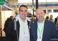 Ruben Kalkman wears his Bom Group jacket for the last time.Pictured together with Robert Jan de Goeij (Boal Group)