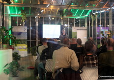 Lessons in a real greenhouse, with full 'school desks'.