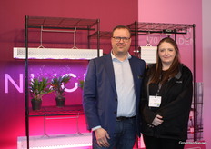 Joost van Rooij and Hatty McShane-Smith (NLight). NLight offers a fixture with a wide beam angle, which may be of interest to growers with lower greenhouses.