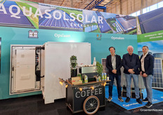 Generate, store and format. Energy first at Aquasol Solar. Pictured: Chrétien Hendriks (Genap), Hans van Luijk and Willem Verwoerd (Aquasol Solar)