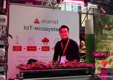 Several weighing gutters could be found at the fair. Aranat also brought one, in collaboration with Voshol