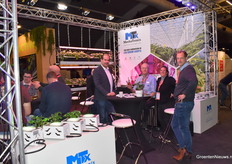 plenty of activity at MechaTronix stand Patrick Casteleyn, Ellen Everaert and Edwin Grafe of MechaTronix with Thomas Hoetericxks of Octiva visiting