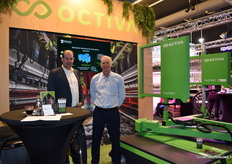 Thomas Hoeterickx and Jeroen de Kuijer of Octiva with their updated version of the Lumion uvc robot, this one has just a slightly longer range due to the larger lamp unit