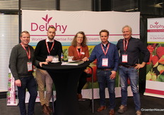 Bram Jansen, Paul van Elmpt, Juliane Braun, Kenny Senssen and Hans van den Goor (Delphy) The soft fruit advisers team.