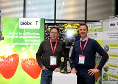 Arno Hellemons and Frederik de Bosscher (Biobest) Pictured with their automatic handheld for an accurate glazing of their biology