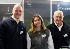 Fairplant was at TSW for the first time and can provide rootstocks and in vitro services. They see opportunities in the blueberry market. Pictured: Thijs Kraaijeveld, Silke Bleeker and Andrzej Styla.